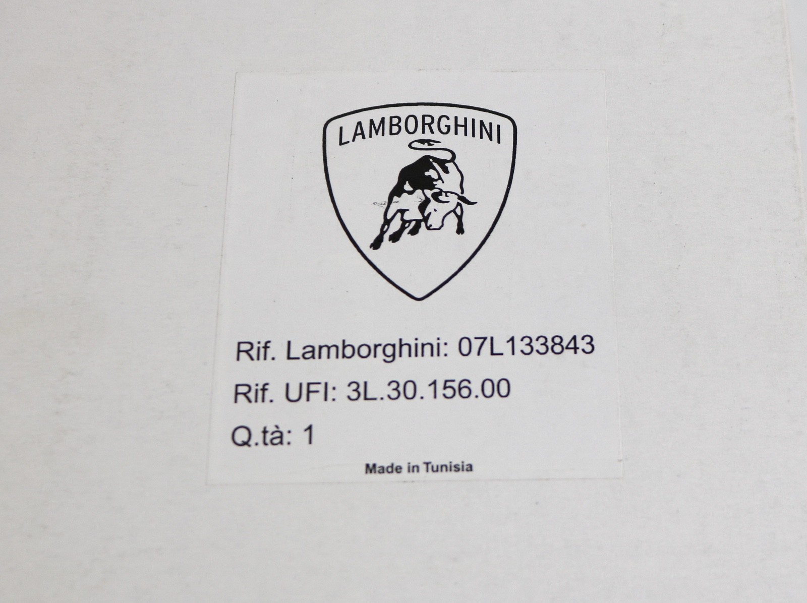 07L133843 OEM LAMBORGHINI FILTER ELEMENT 2003-2008 GALLARDO NEW