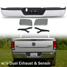 For 2009-2018 Dodge Ram 150010-12 2500 3500 Chrome Rear Bumper Wo Sensor Hole