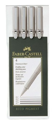 Faber-Castell Tintenschreiber ECCO PIGMENT - 4er Set (0,1/0,3/0,5/0,7 mm)