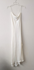 ASTR The Label GAIA Midi Dress in Off White Cowl Neck Slit Women Size Large