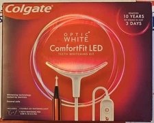 Colgate Optic White ComfortFit LED Teeth Whitening Kit with LED Light Exp 01/25