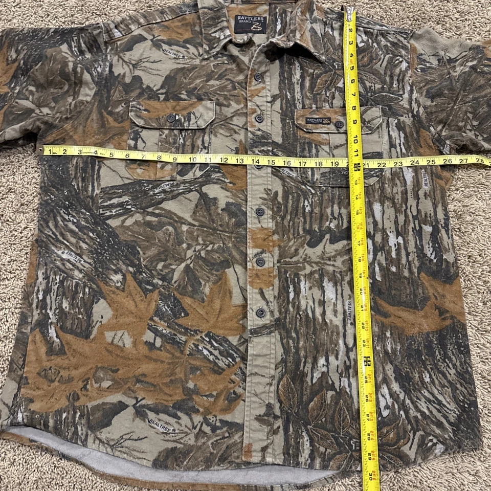 Camisa De Colección Marca Rattlers Para Hombre Grande Camuflada Polar Abotonada Caza EE. UU. 90s Foto 3 de 4