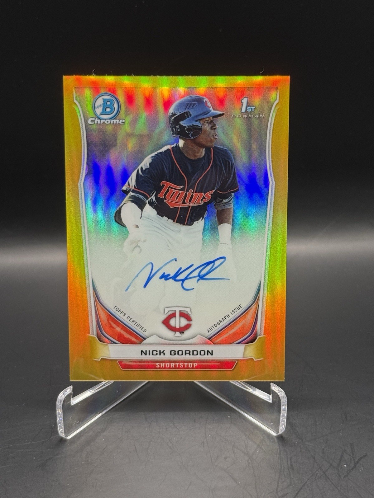2014 Bowman Draft Chrome Draft Pick Autographs Nick Gordon #BCA-NG (AU, RC) /50