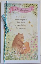 Cute Mother's Day Card For Your Daughter W/Flowers  Bears By:American Greetings