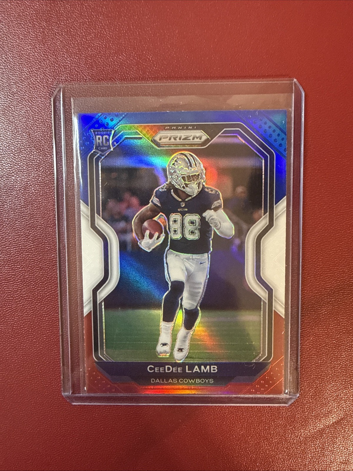 2020 CEEDEE LAMB PANINI PRIZM #334 RED WHITE BLUE PRIZM ROOKIE CARD MINT RC