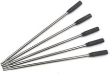 5pcs Black Wholesale Ballpoint Metal Pen Refill 1.0mm Length 11.6cm and Short St