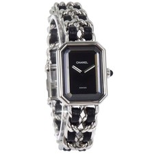Chanel Première Rock Quartz Edelstahl und Leder 20