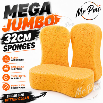 24 x Mega Jumbo Autowaschschwämme Autowäsche Shampoo Schwamm Soft Reinigung Diener