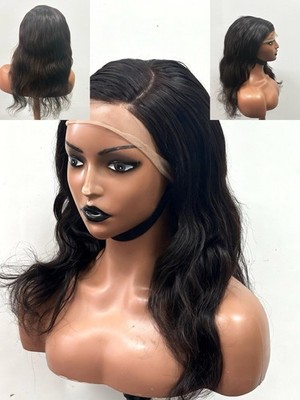 Body Wave Echthaar 22 Zoll Full Lace Front schwarz 13*4 Verschluss schnelle Lieferung