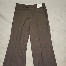 NWT Jos A Banks Suit Pants 34L Unhemmed 1905 Plain Front 100 Wool Trousers