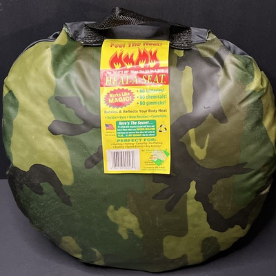 #ad ThermaSeat HEAT A SEAT Insulated Seat Cushion Hot Seat Pad Deadstock Light Camo $16.11