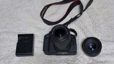 Canon EOS Kiss X8i DSLR Camera with 18-55mm and 50mm F1.8 Lens Bundle