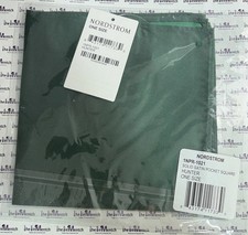 NORDSTROM Solid Hunter Green Pocket Square/Handkerchief 100 Silk NEW WITH TAGS