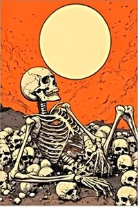 Happy Halloween  SPOOKY Vintage Reproduction Postcard  6" X 4" 1