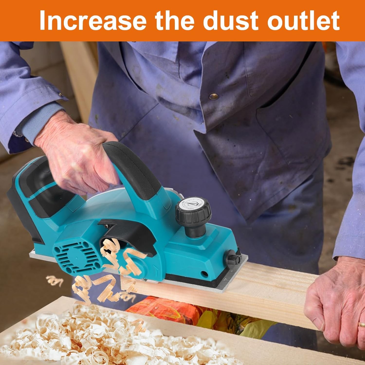 3-1/4-Inch Cordless Electric Hand Planer &ndash; Compatible with Makita 18V Battery (T