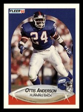 Ottis Anderson 1990 Fleer #62 New York Giants FOOTBALL *075