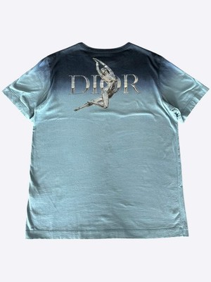 Dior Sorayama Blue Gradient Robot Logo T-Shirt | eBay