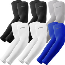 6 Pairs Arm Sleeves, UPF 50 Cooling UV Sun Protection Sports Compression Sleeves