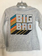 New Carter's Big Brother Boys Long Sleeve Shirt Top Gray many sizes