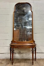Antique Cheval Full Length Mirror on Stand