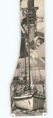 CANADIAN Sailing YACHT 'Nomad' and Crew Docked VINTAGE 1929 Press Photo