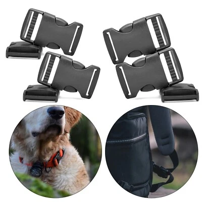Noir Plastique Boucles Pinces pour Sangles Dogcollar Bagages Camping Ceinture - Photo 1/4