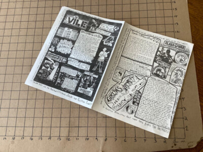 Original Zine: VILE #7 & #2 combined PUNK Anarchist collective