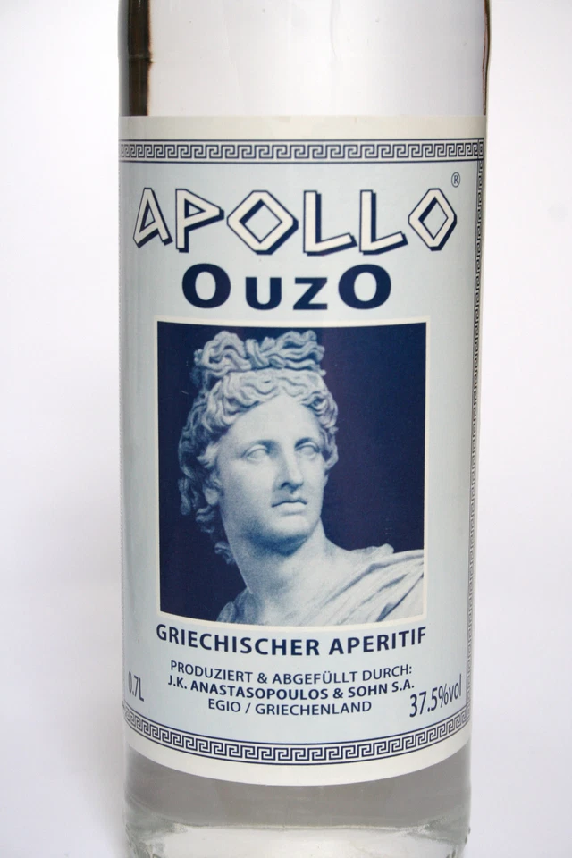 6 Flaschen Ouzo Apollo 37,5% Vol., 0,7 l Liter 700 ml - Bild 3 von 4