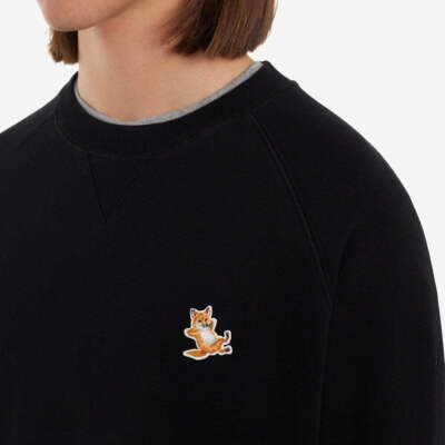Maison Kitsune Chillax Fox Patch Classic Sweatshirt Black