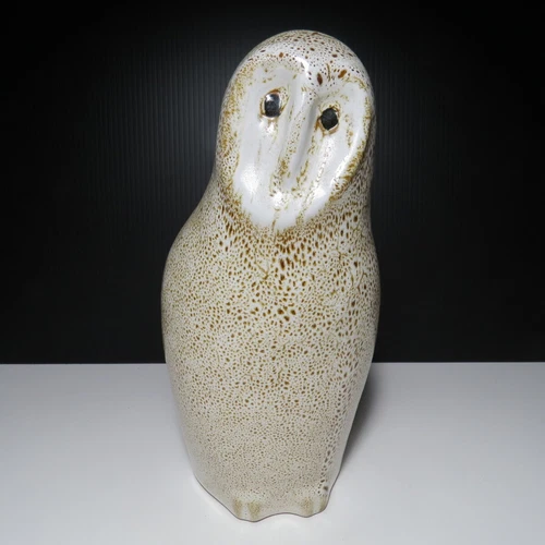 Vintage D. Ferguson Pigeon Forge Pottery Light Brown Owl Figurine 8 3/4" Tall