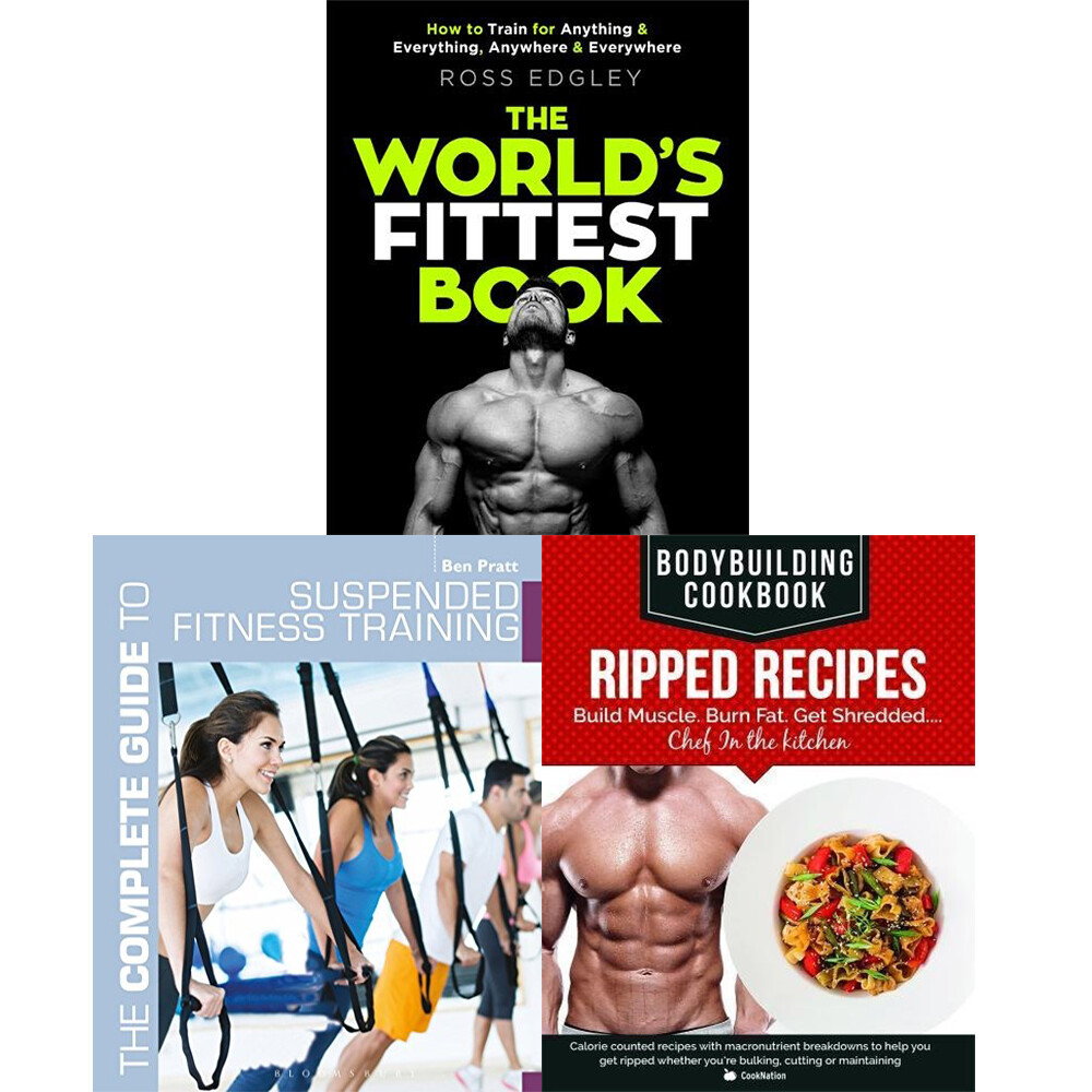 World's Fittest Book,Ripped Recipes,Fitness Training 3 Books Collection Set NEW