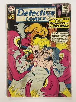 DETECTIVE COMICS #293. JULY 1961. DC. G/VG. BATMAN! MARTIAN MANHUNTER! AQUAMAN!