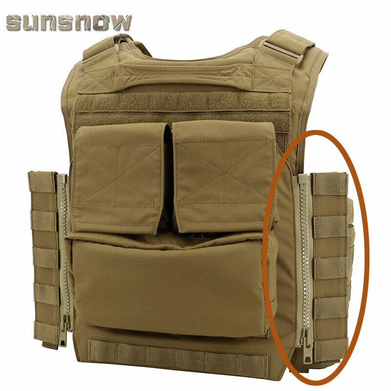 Side Molle Zipper Panel for Tactical Cp1.0/cp2. Zip Backpack 1 Pair