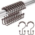 Shower Curtain Rings Stainless Steel Shower Curtain Hooks Rings 12 Pcs Double.