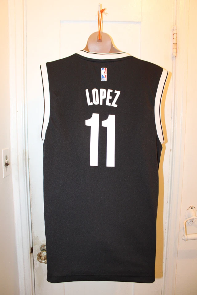 ADIDAS Brooklyn Nets NBA Brook Lopez #11 Black Swingman Jersey Men's Medium - Image 4 of 4