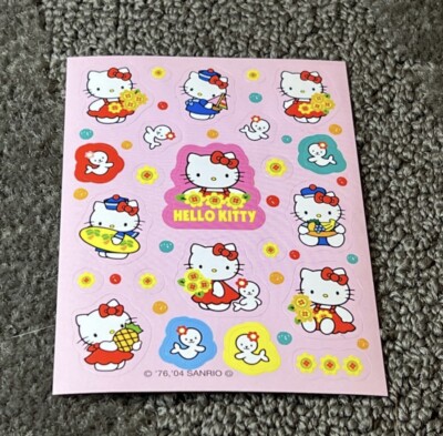 2004* Hello Kitty Sticker Sheet Officially Licensed Sanrio Japan