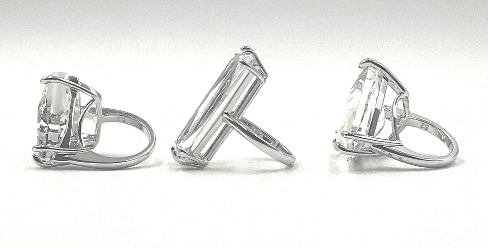 Swarovski Mesmera Cocktail Ring Set of 3 White Crystal Rhodium Plated 5610385 - Image 4 of 4