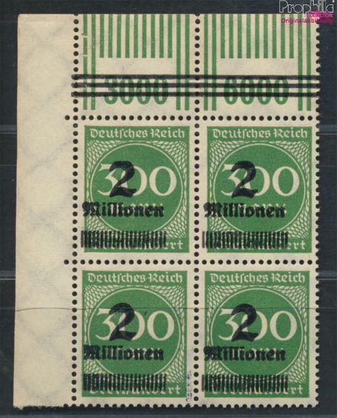 Briefmarken Deutsches Reich 1923 Mi 310III geprüft 20 statt 21 Striche in (9769