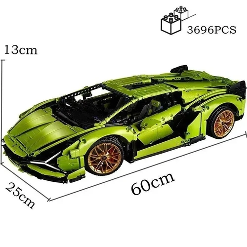 1:8 Lamborghini Sián FKP 37 Building Blocks 42115 Super Racing Car 3696 Pcs Sian - Picture 3 of 12