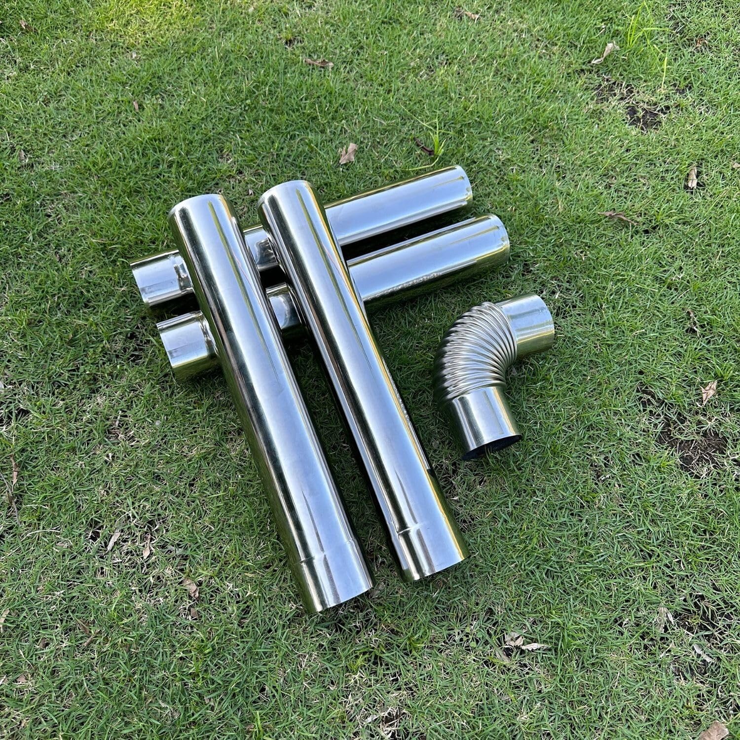 Thickness Stove Pipe Stainless Steel 5 Pcs Flue Chimney Extension Diameter 2.36