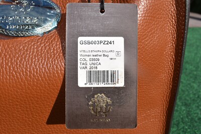 Brand New Roberto Cavalli Brown Leather Handbag Purse Mint  display picture 1