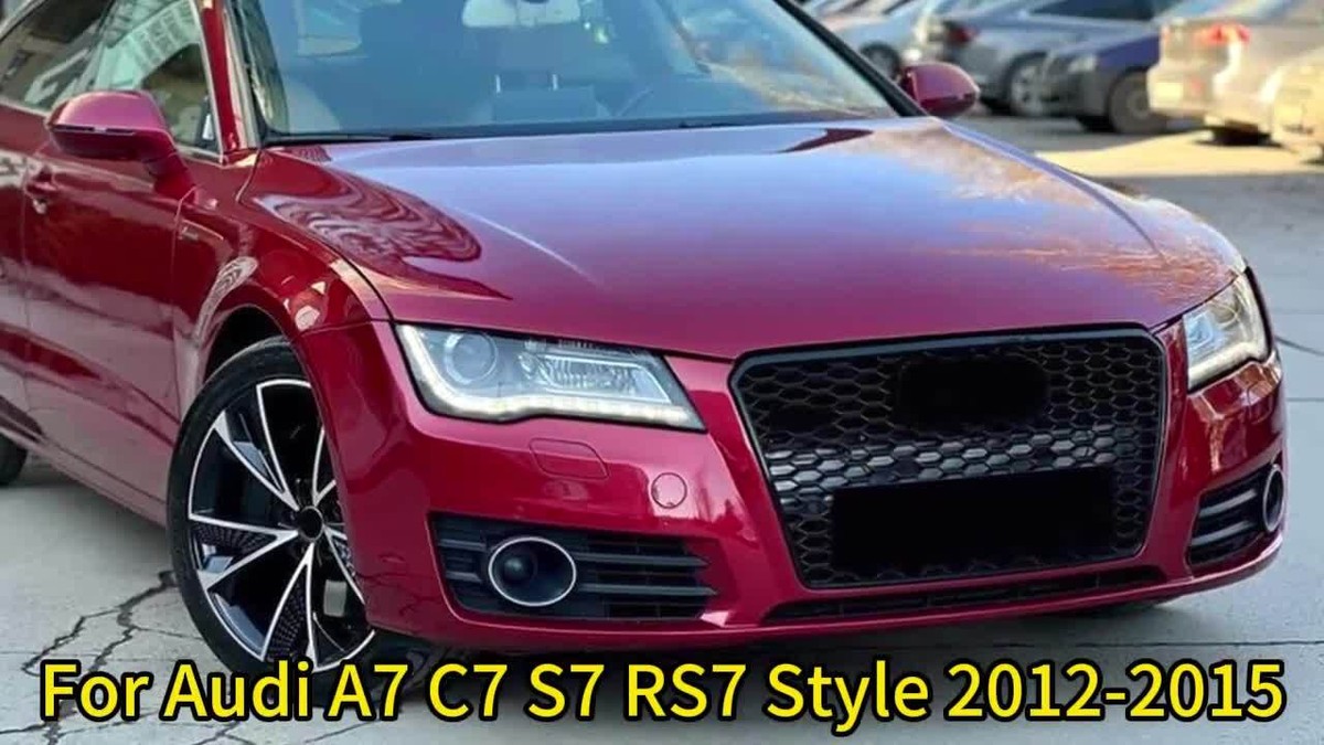 🔥Fits for 2012-2015 Audi A7 S7 Front Mesh Hex Honeycomb Grill