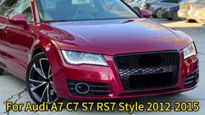 🔥Fits for 2012-2015 Audi A7 S7 Front Mesh Hex Honeycomb Grill