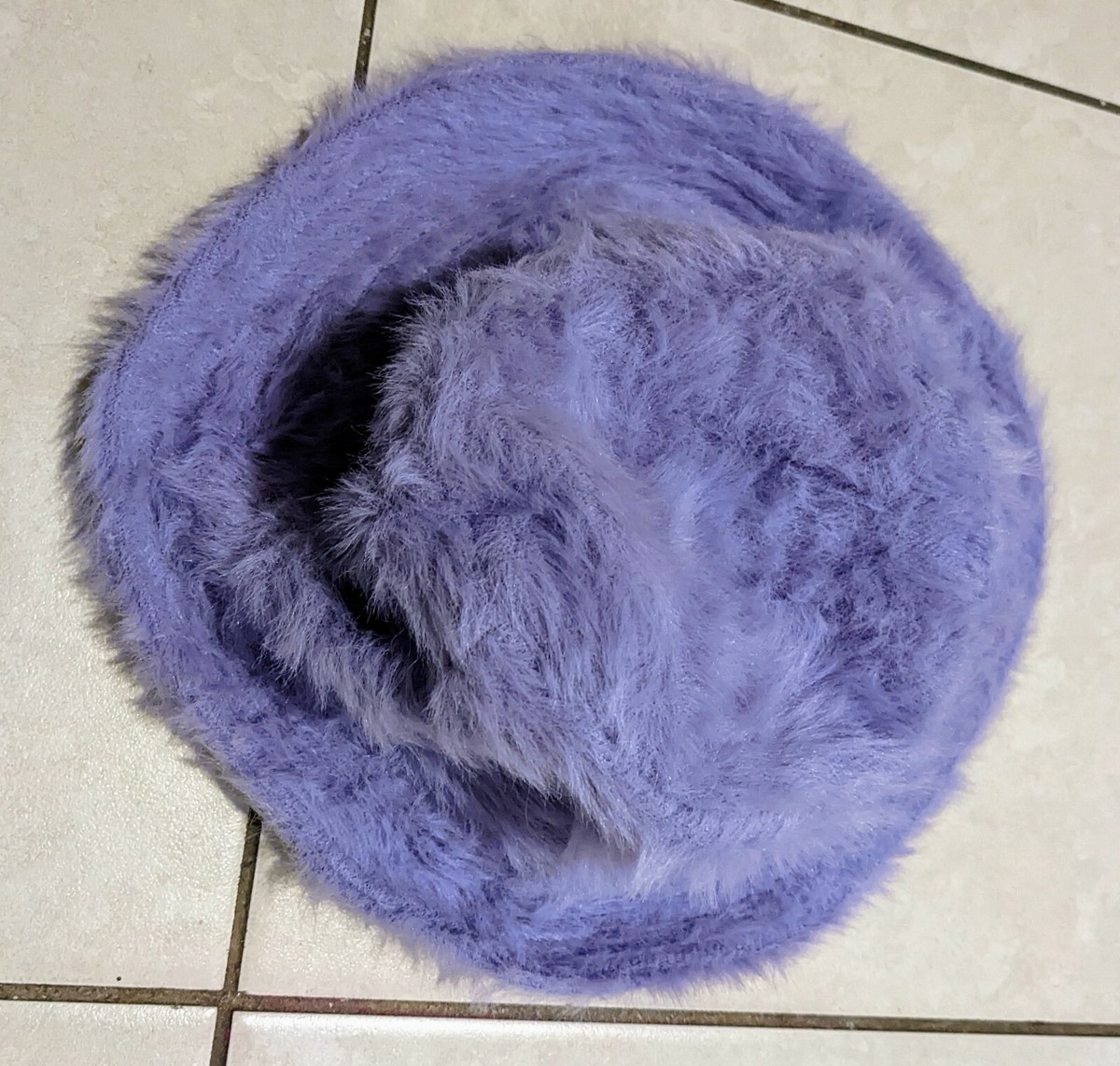 asos Design Fluffy Bucket Hat Lilac Purple Faux Fur Fuzzy Spring Y2K View 2