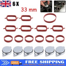 6 x 33mm Swirl Flap Blanks Replacements Repair Set Manifold Gaskets for BMW M57