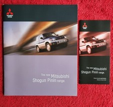 MITSUBISHI SHOGUN PININ 2000 UK Market Sales Brochure 1.8 plus Prices and Specs 