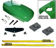 New Upper Hood with Assembled Fuel Door /Catch /Clips Fits John Deere 4500
