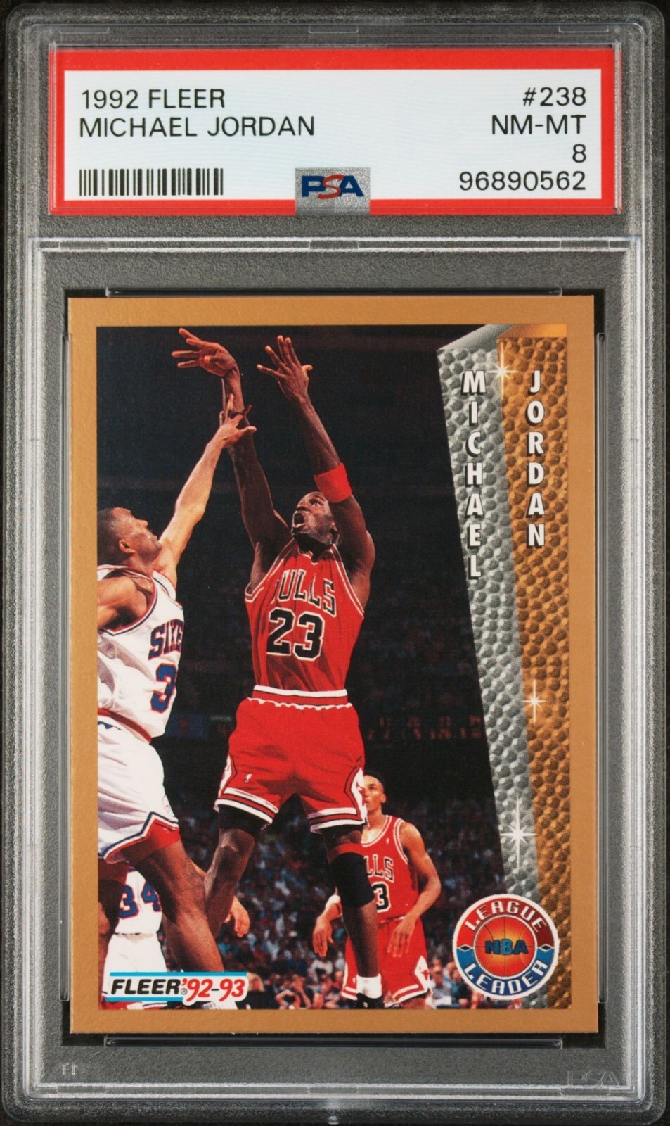 1992-93 Fleer League Leader Michael Jordan #238 PSA 8