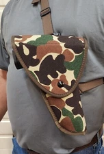 U.M.  RH Camo Bandolier & Hip holster Thompson Center 14" Contender XP100 9213-1