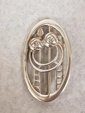 CJL Carrick Jewellery 925 Silver Mackintosh Brooch Edinburgh HM 1.7" 8.7g